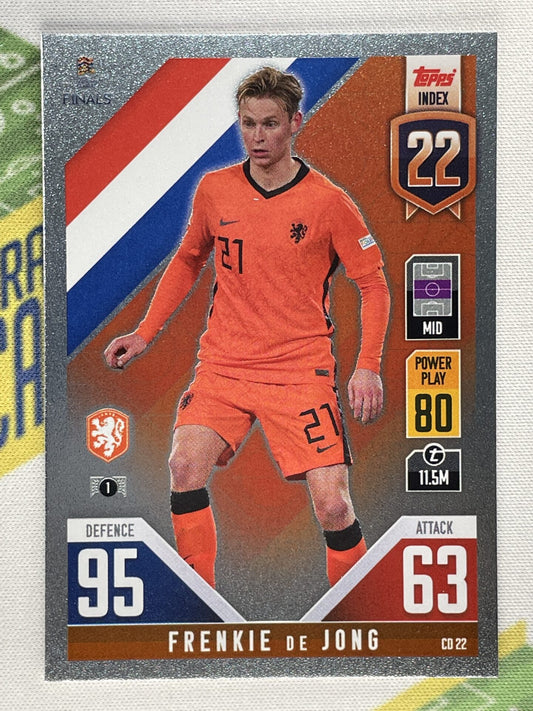 Frenkie De Jong Netherlands Topps Match Attax 101 Road to Nations League 2022 Card