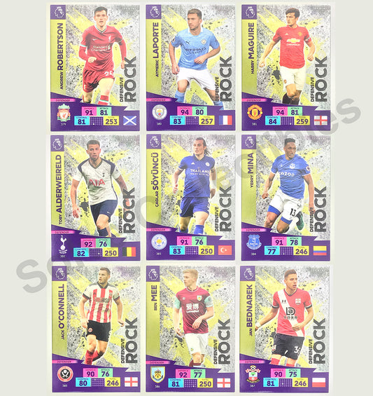 Full Set of Defensive Rock Cards Football