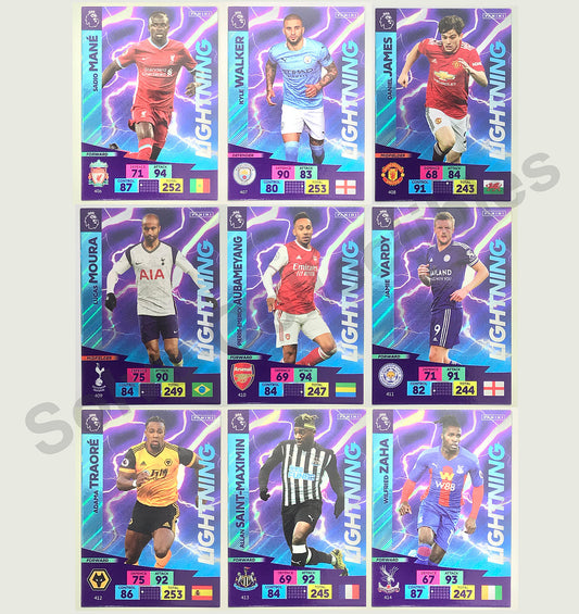 Full Set of Lightning Cards – Panini Adrenalyn XL Premier League 2020:21 Football