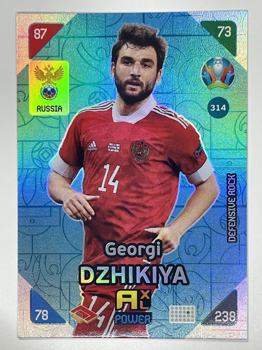 Georgi Dzhikiya Defensive Rocks (Russia) Football Card – Euro 2020 Adrenalyn XL