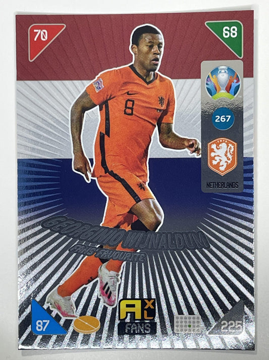 Georginio Wijnaldum Fans Favourties (Netherlands) Football Card – Euro 2020 Adrenalyn XL