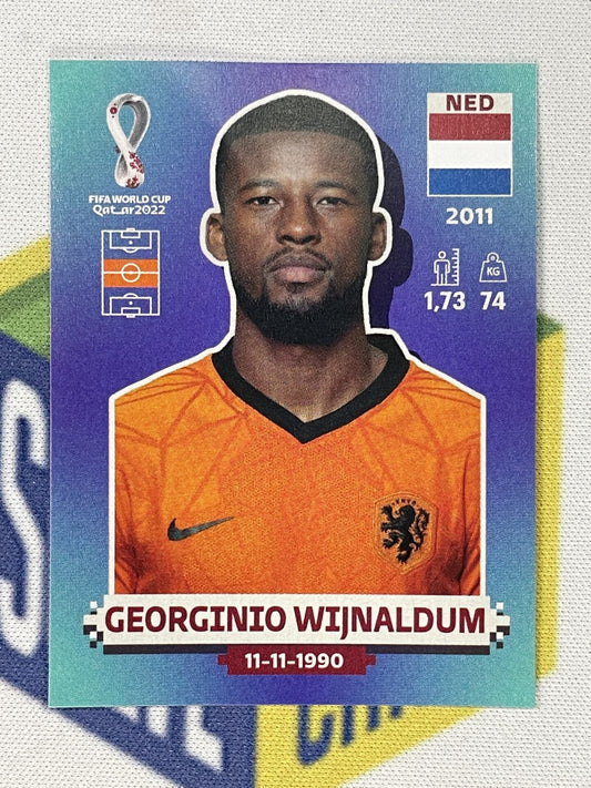 Georginio Wijnaldum Netherlands Panini World Cup 2022 Qatar Stickers