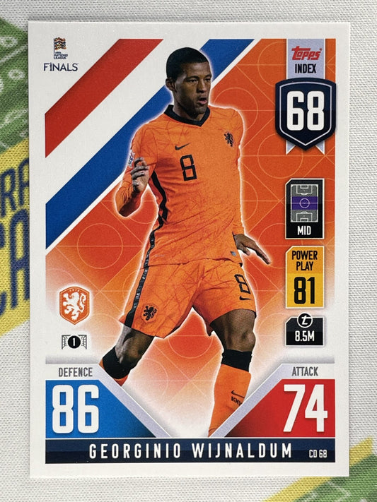 Georginio Wijnaldum Netherlands Topps Match Attax 101 Road to Nations League 2022 Card