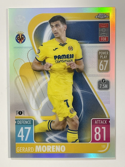 Gerard Moreno Refractor Topps Match Attax Chrome 2021 2022