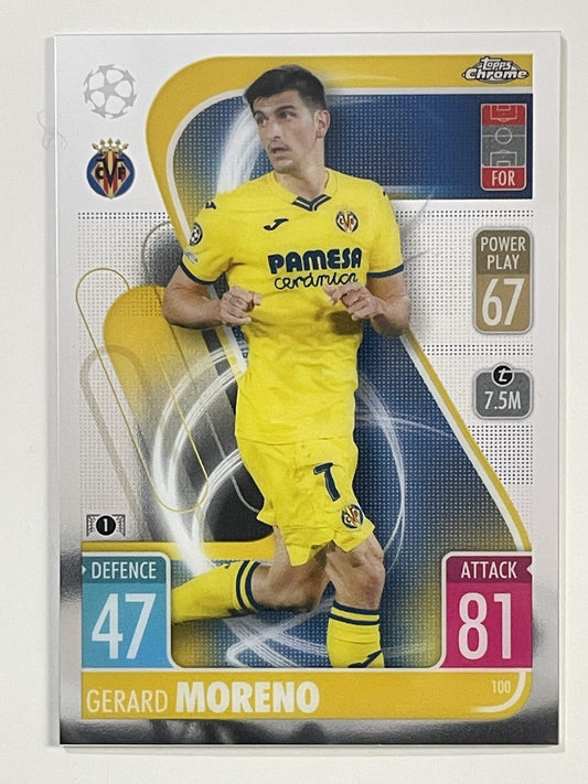 Gerard Moreno Villareal Topps Match Attax Chrome 2021 2022 Football Card