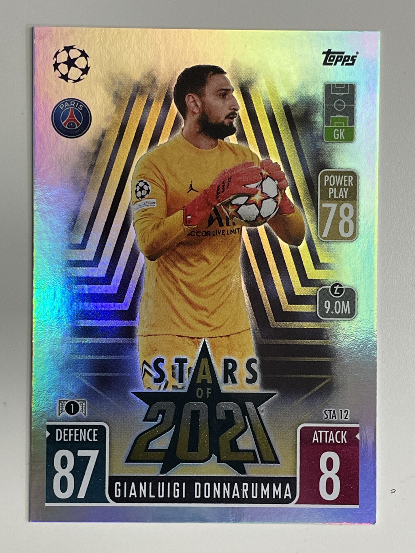 Gianluigi Donnarumma PSG Stars of 2021 Topps Match Attax Extra 2021:22 Champions League Card
