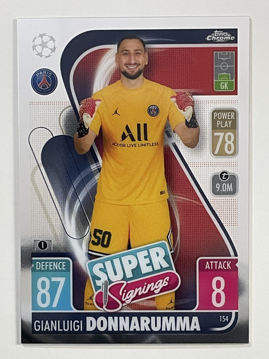 Gianluigi Donnarumma Super Signings PSG Topps Match Attax Chrome 2021 2022 Football Card