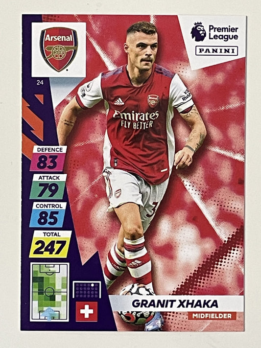 Granit Xhaka Arsenal Base Panini Adrenalyn XL PLUS Premier League 2021 2022