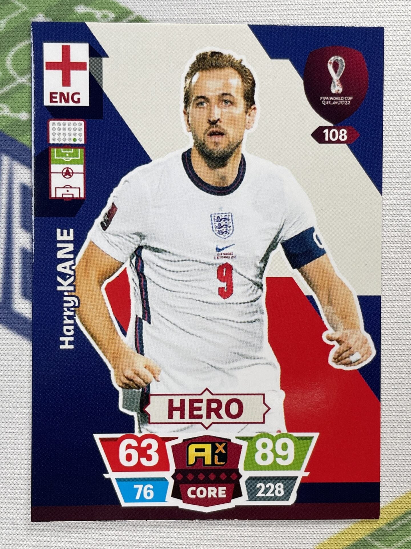 108 Harry Kane England Hero Panini World Cup 2022 Adrenalyn XL – Solve ...