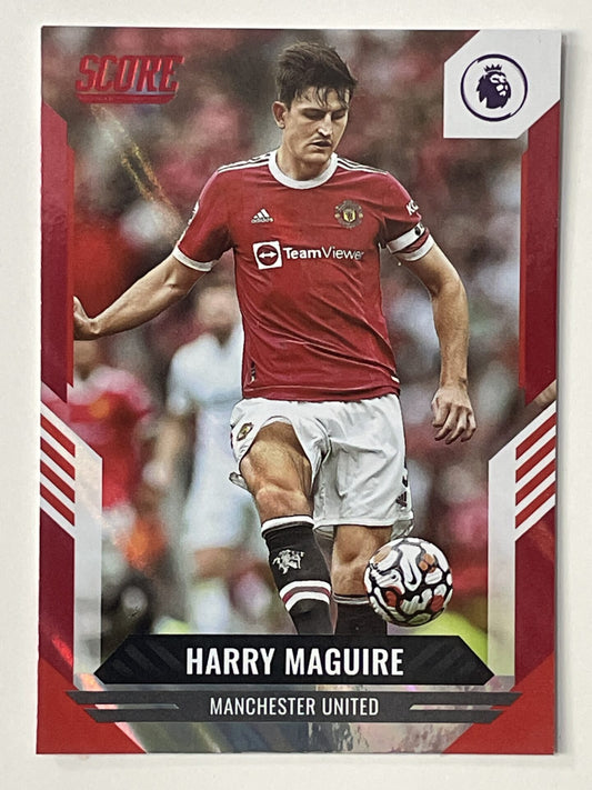 Harry Maguire Manchester United Base Red Lava Parallel Panini Premier League Score 2021 2022