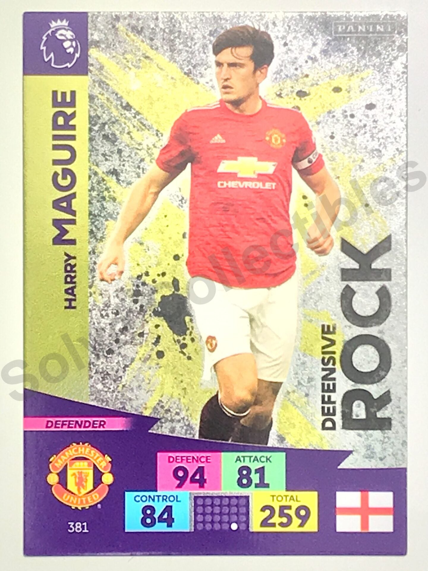 Harry Maguire (Manchester United) – Defensive Rock Football Card – Premier League Adrenalyn XL 2020:21