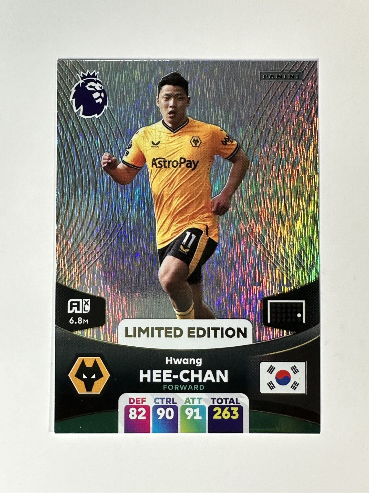 Panini Wolves LE Hwang Hee-Chan Wolves Limited Edition Panini Premier League Adrenal ...