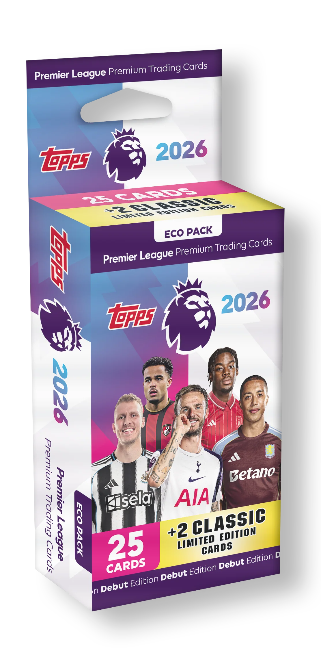 Topps Premier League 2026 Eco Pack – 25 Cards, 2 Classic LEs
