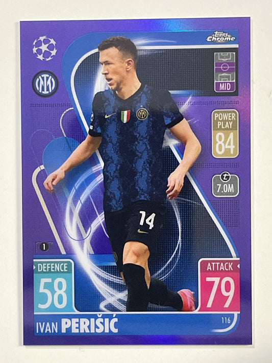 Ivan Perisic Purple Parallel Topps Match Attax Chrome 2021 2022