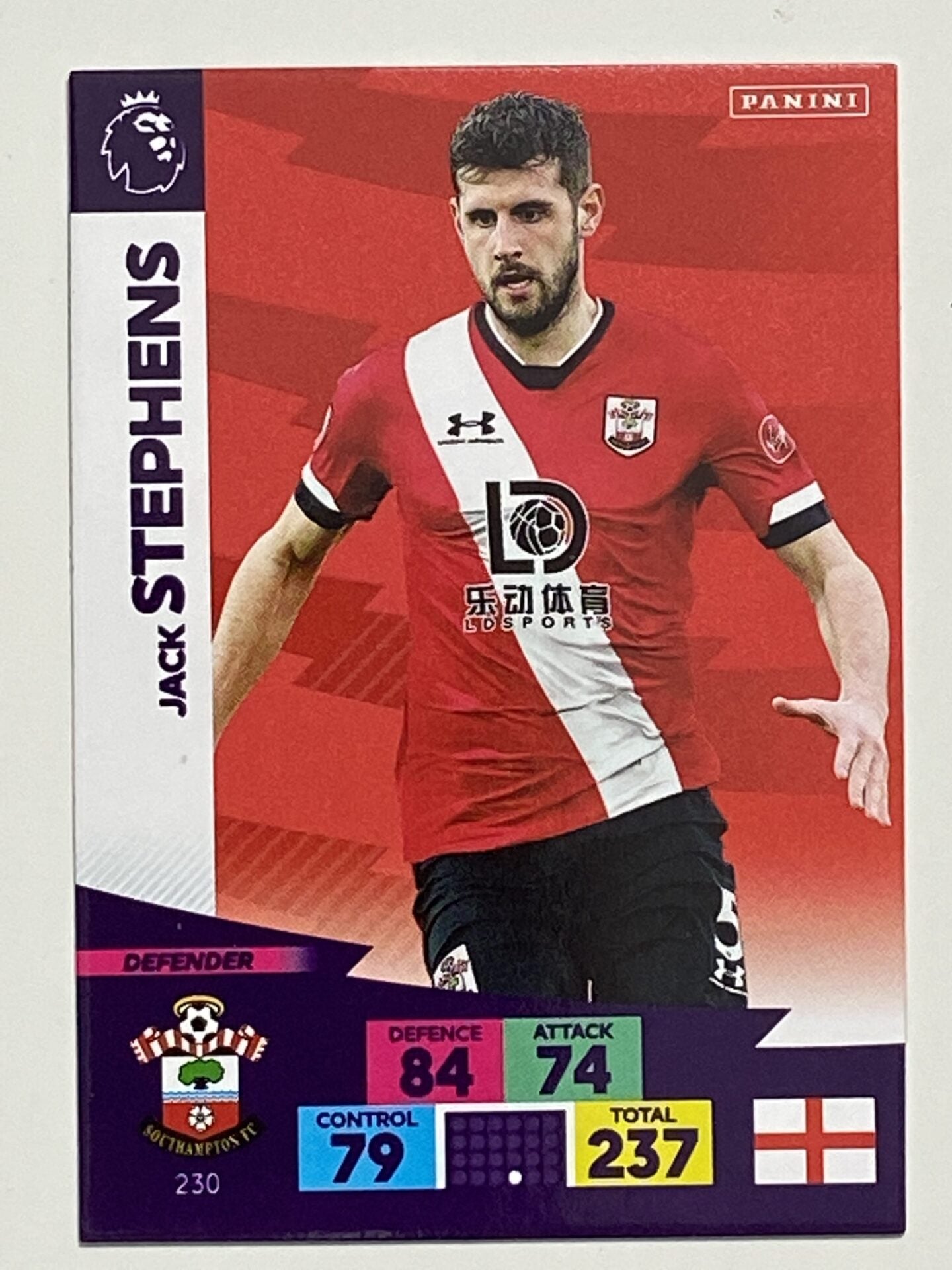 Jack Stephens (Southampton) Football Card – Premier League Adrenalyn XL 2020:21