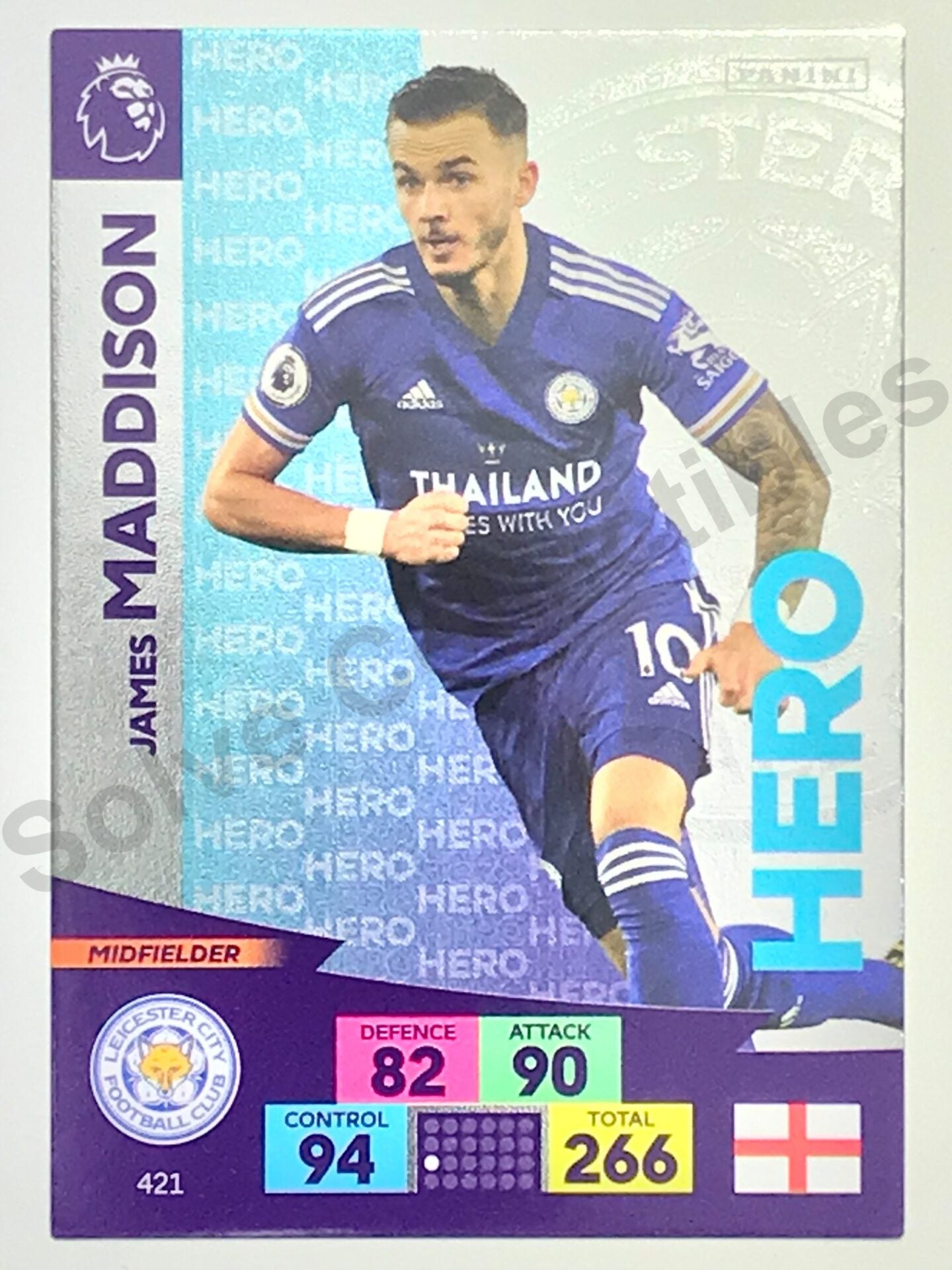 421 James Maddison Hero (Leicester City) Premier League Adrenalyn XL 2 ...