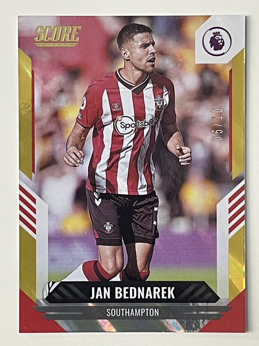Jan Bednarek Southampton Base Gold Lava Parallel Panini Premier League Score 2021 2022