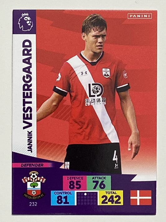 Jannick Vestergaard (Southampton) Football Card – Premier League Adrenalyn XL 2020:21