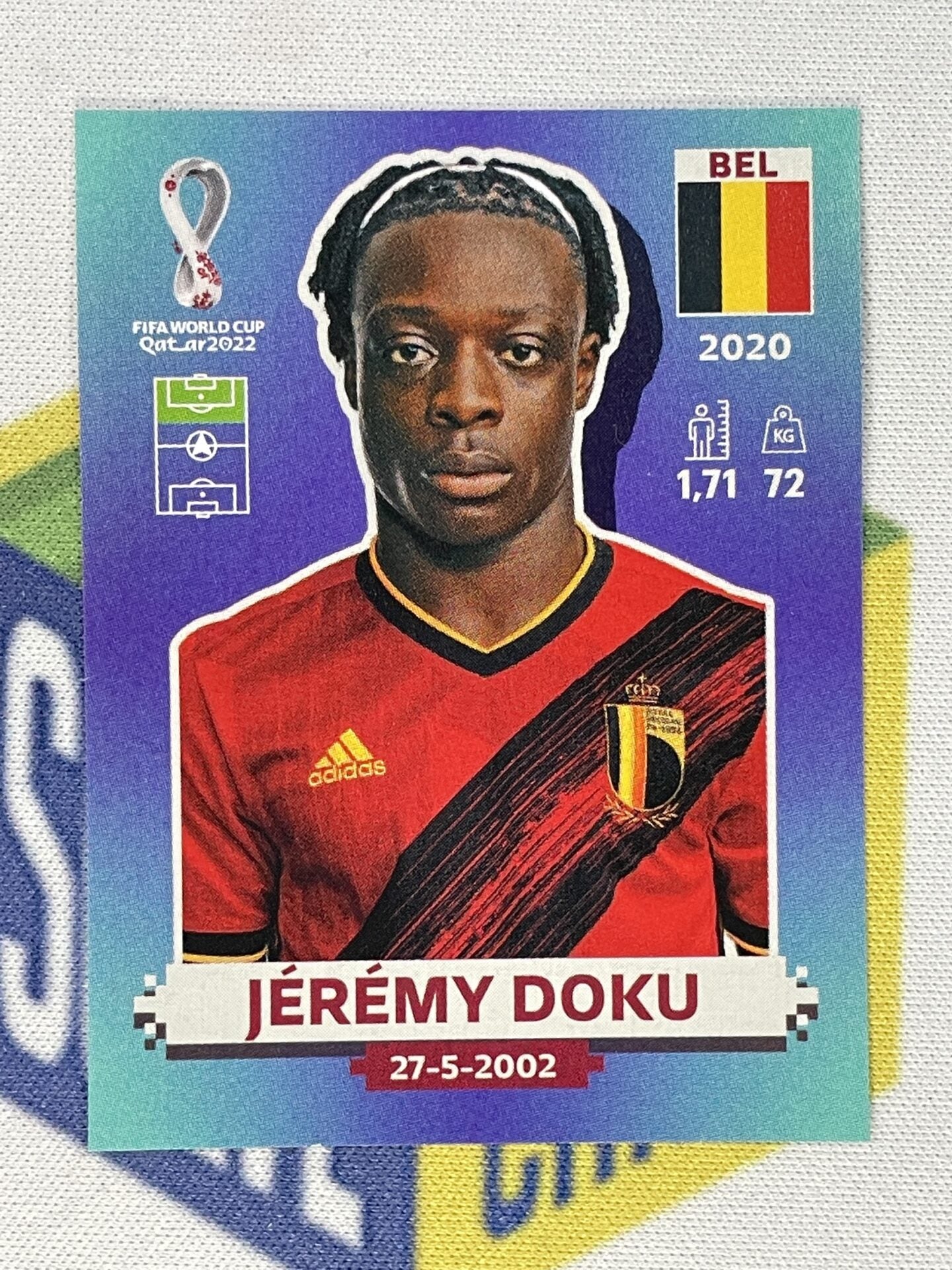 BEL17 Jérémy Doku (Belgium) Panini World Cup 2022 Sticker – Solve ...