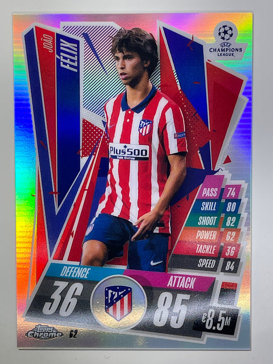 Joao Felix Refractor Topps Chrome Match Attax card Football