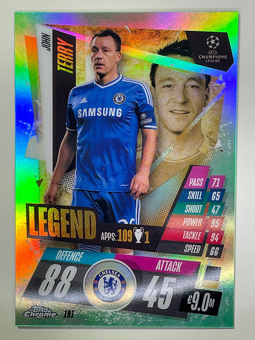 John Terry Legend Green Parallel 99:99 Topps Chrome Match Attax card Football