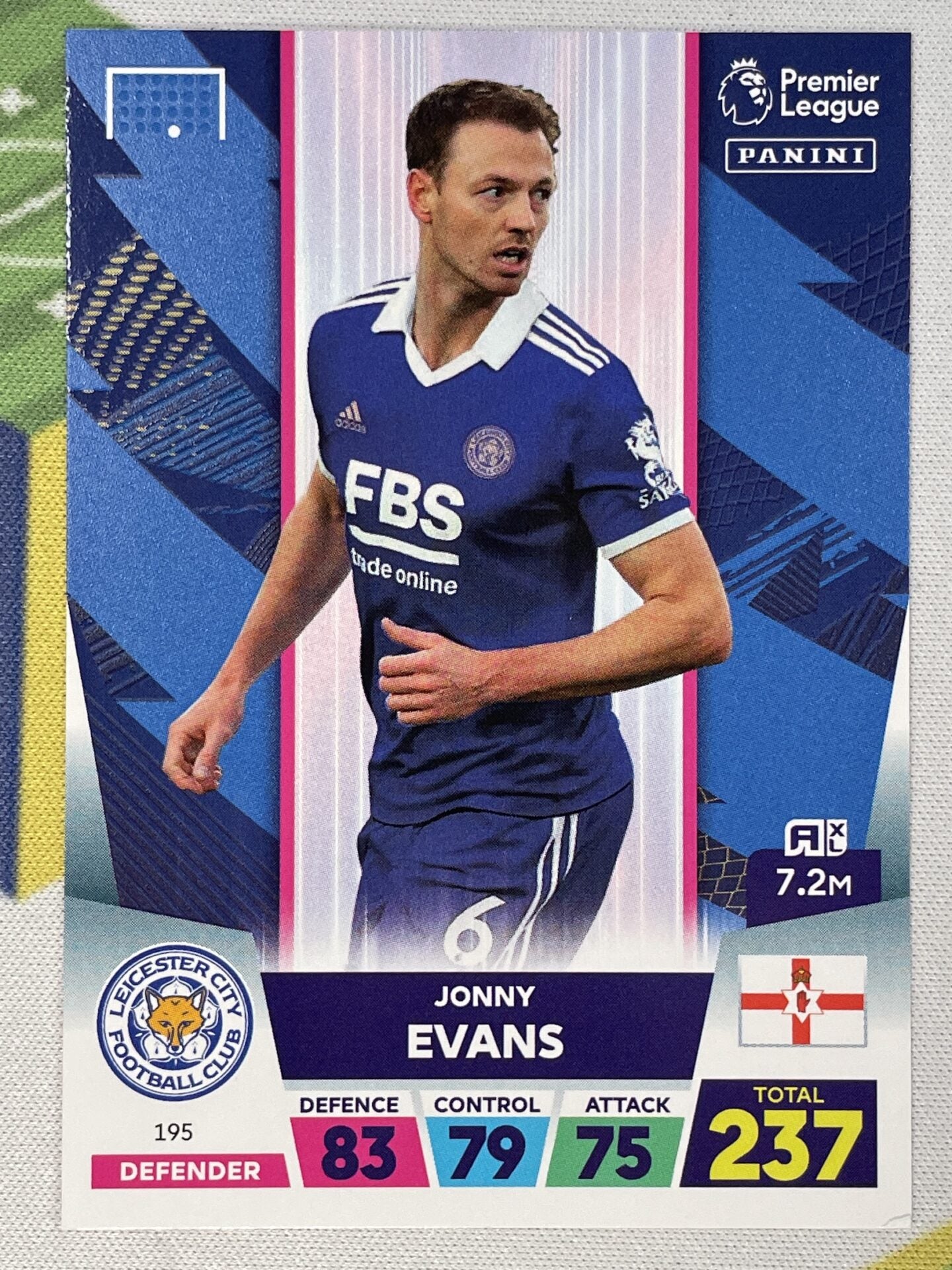 Jonny Evans Leicester Panini Premier League Adrenalyn XL 2023 Card