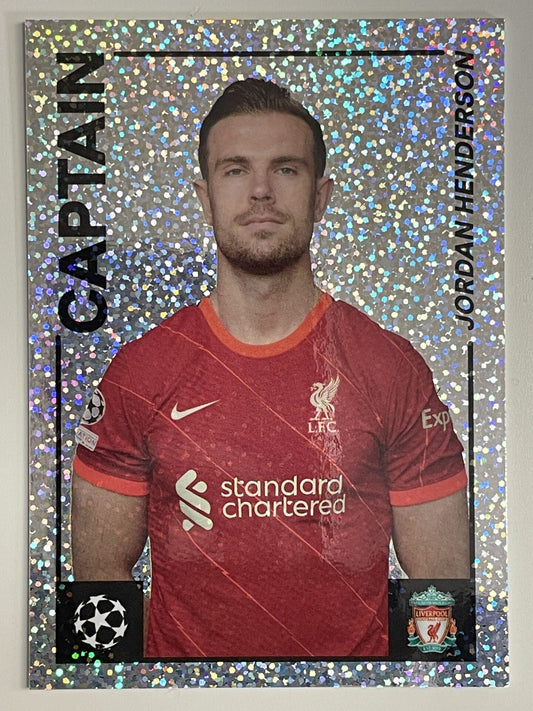 Jordan Henderson Liverpool Captain Topps Merlin Heritage 97 UEFA Champions League Card
