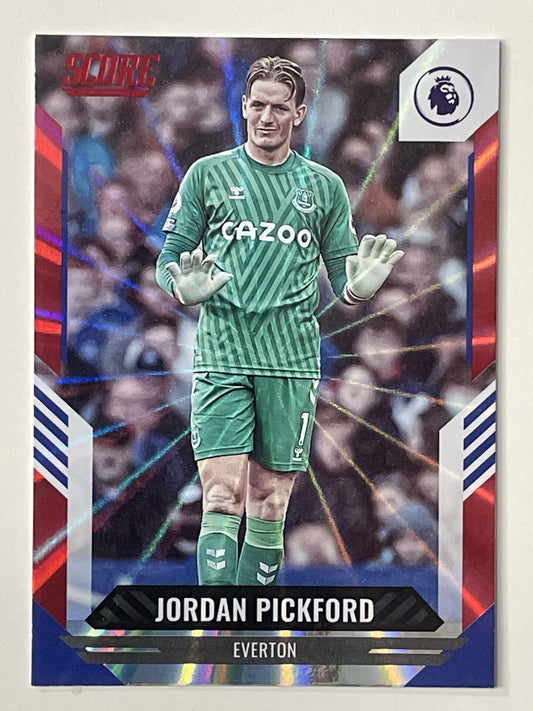 Jordan Pickford Everton Base Red Laser Parallel Panini Premier League Score 2021 2022