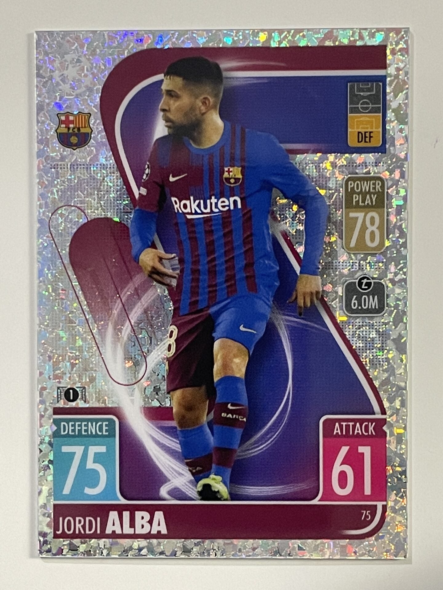 Jordi Alba Speckle Topps Match Attax Chrome 2021 2022