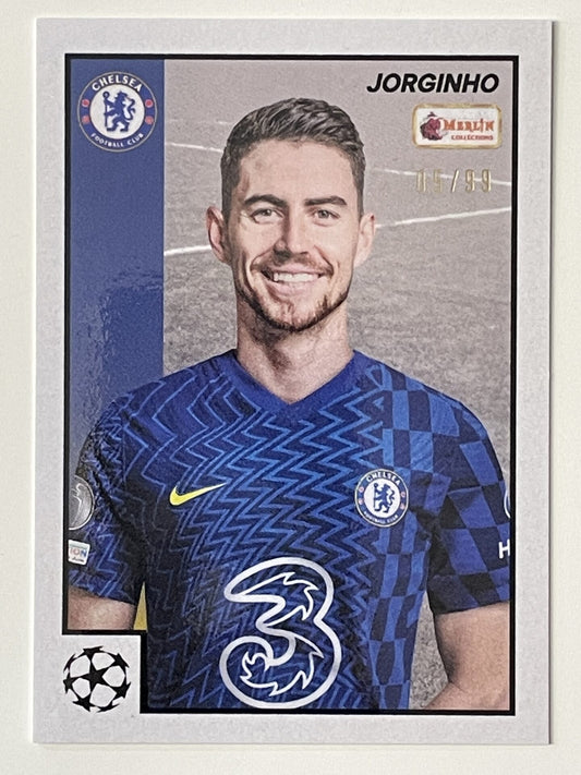 Jorginho Chelsea Base Parallel 05:99 Topps Merlin Heritage 97 UEFA Champions League Card