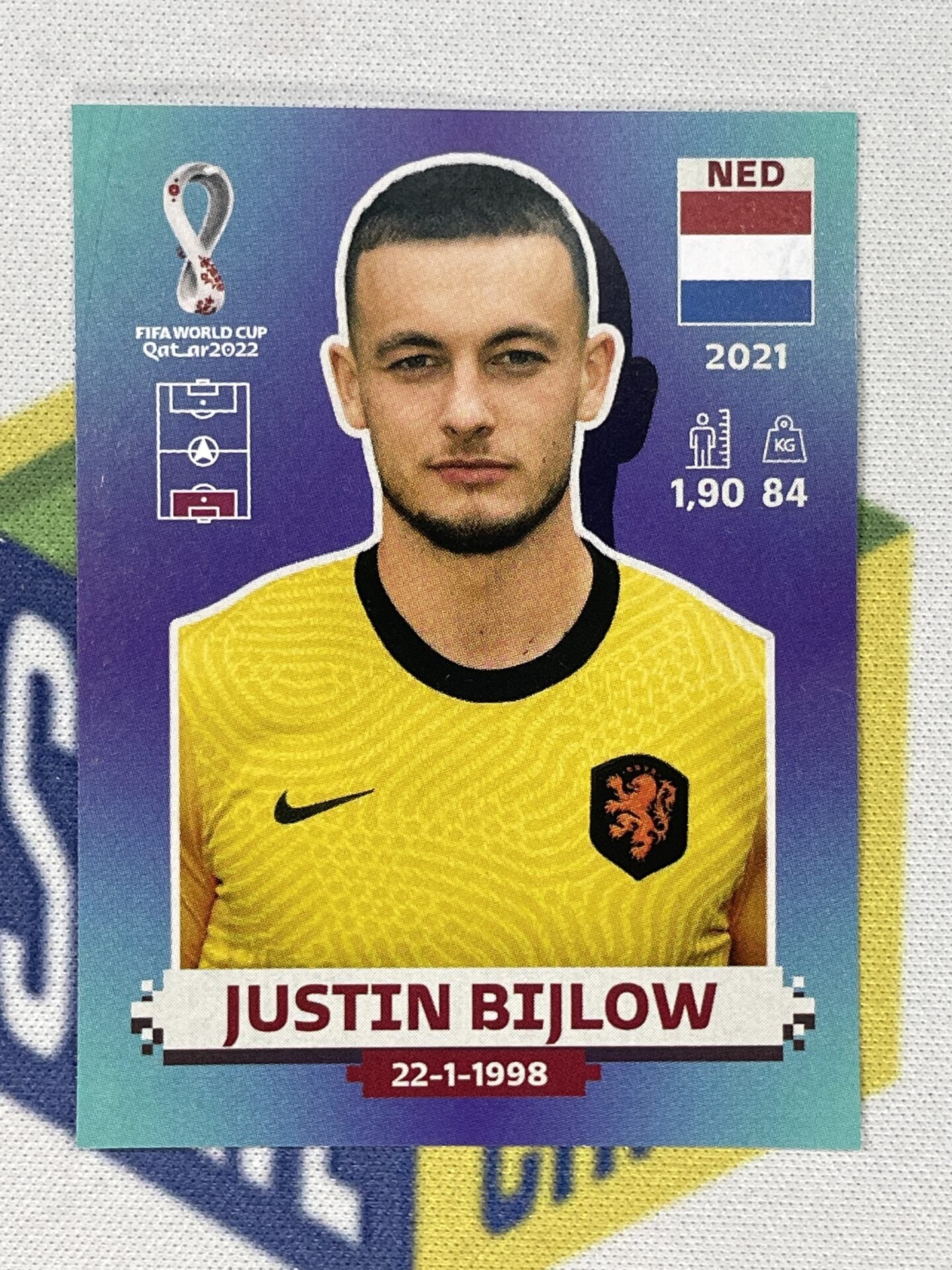 Justin Bijlow Netherlands Panini World Cup 2022 Qatar Stickers