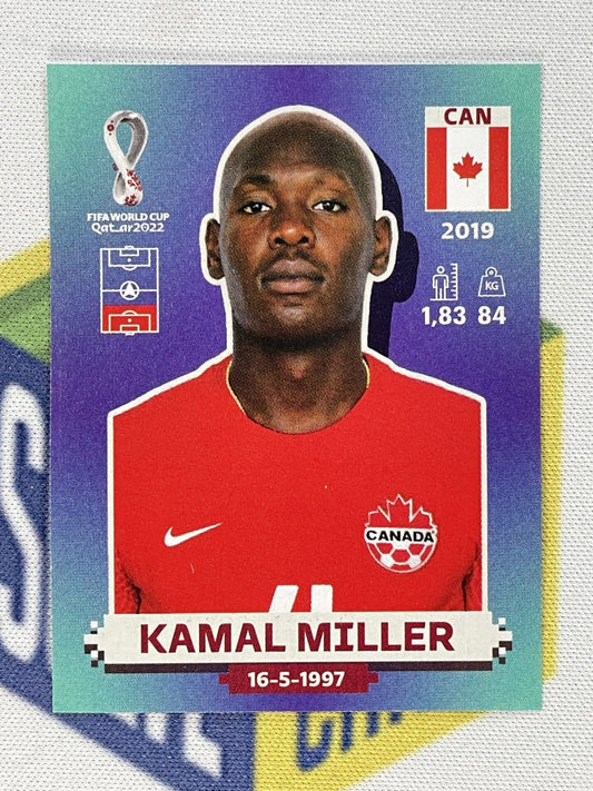 Kamal Miller Canada Panini World Cup 2022 Qatar Stickers