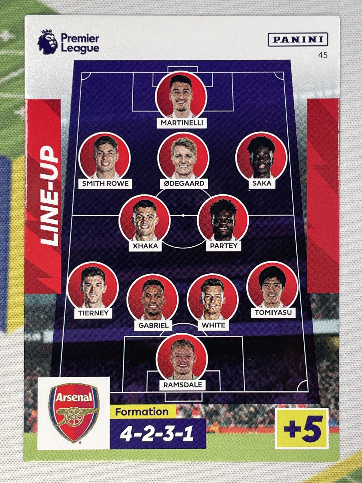 045 Line-Up Arsenal Base Panini Premier League Adrenalyn XL 2023 Card ...