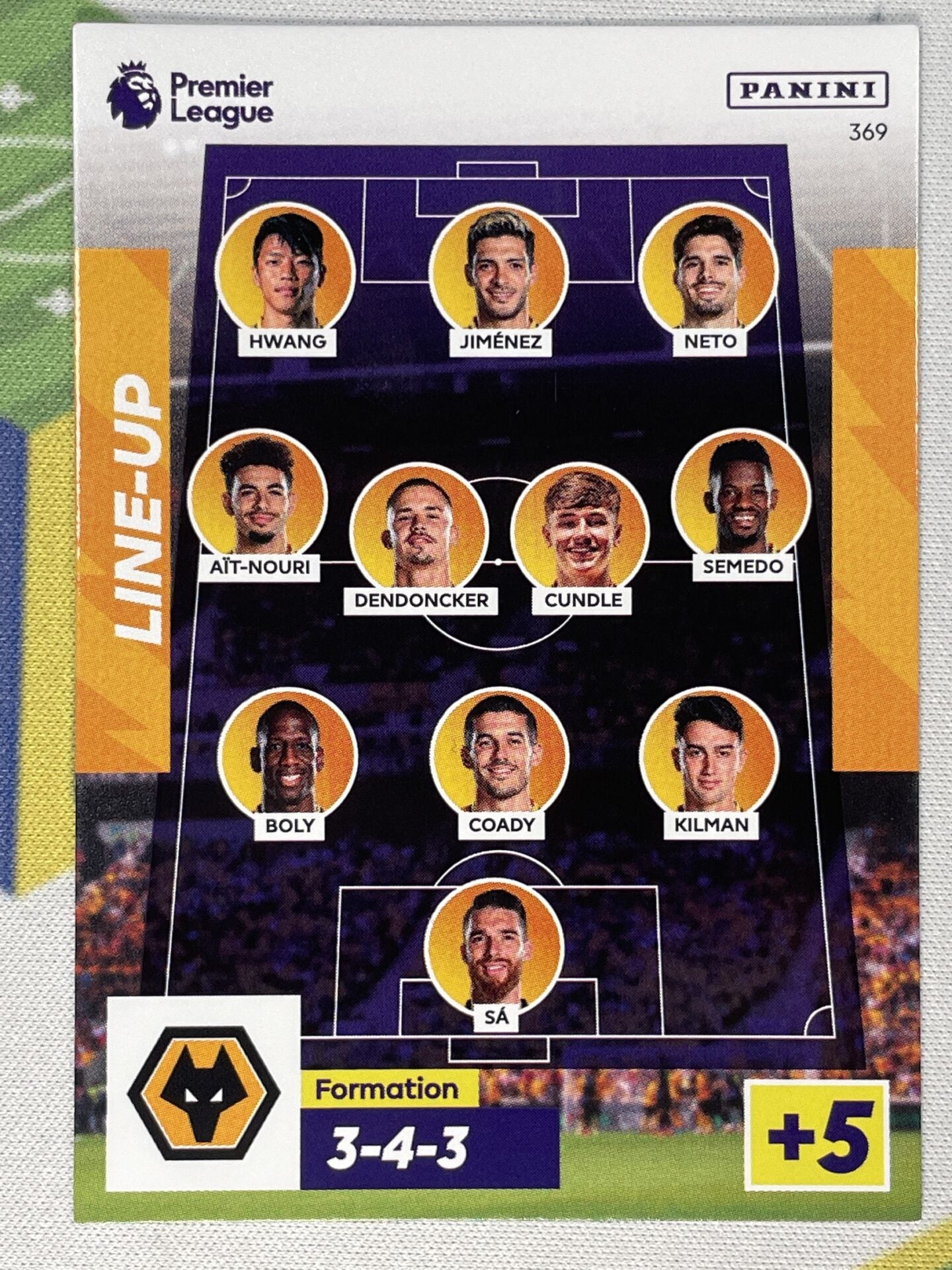 Panini Wolves 369 Line-Up Wolves Base Panini Premier League Adrenalyn XL 2023 Card ...