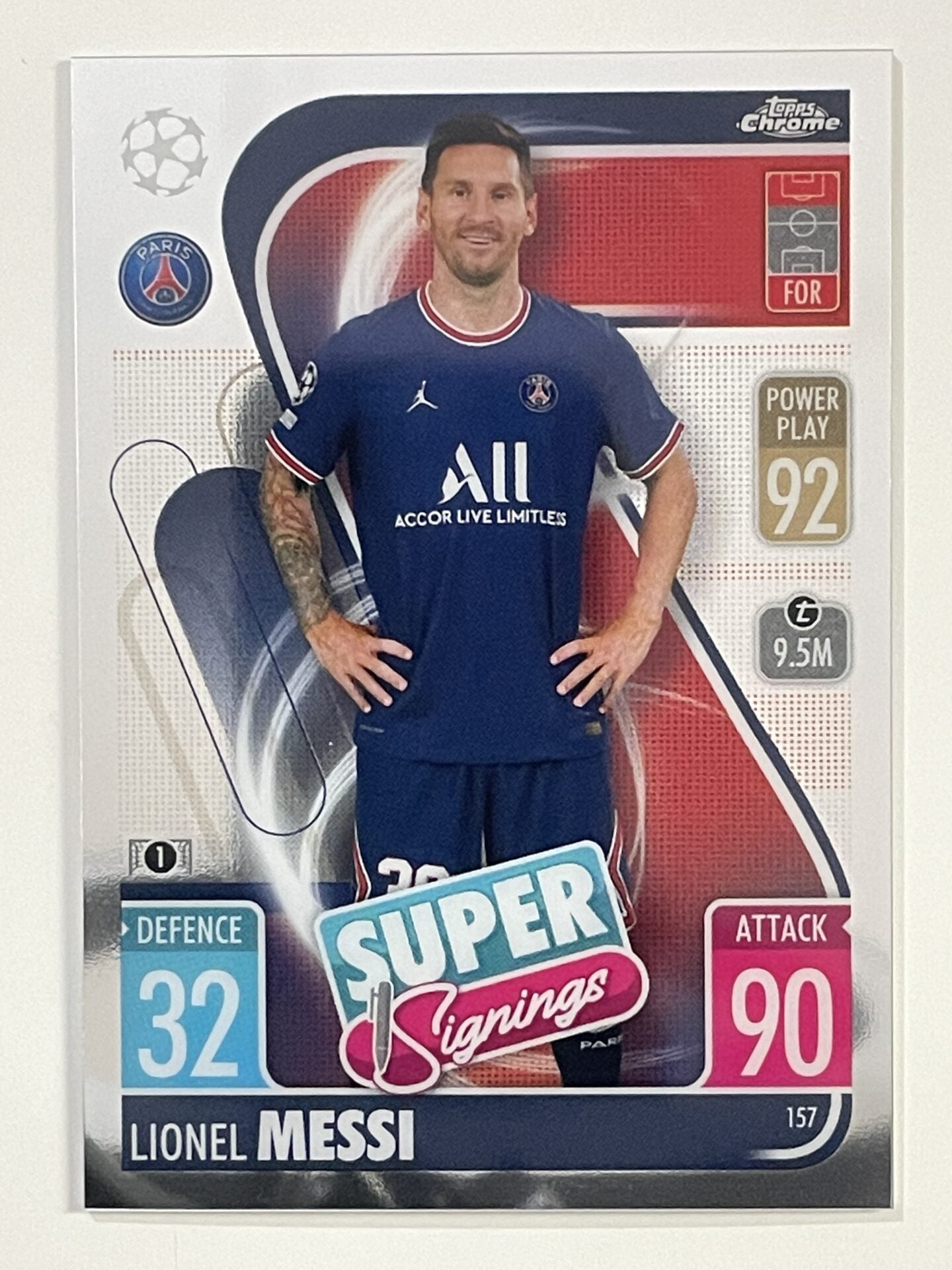 Messi Topps 157 Lionel Messi Super Signings Topps Match Attax Chrome 2021/22 Card ...
