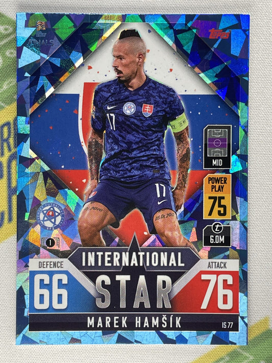 Marek Hamsik Slovakia Crystal Foil Parallel Topps Match Attax 101 Road to Nations League 2022 Card