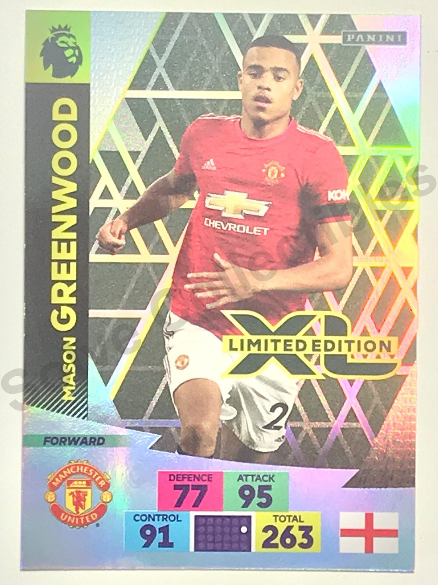 Mason Greenwood Limited Edition (Manchester United) Football Card – Premier League Adrenalyn XL 2020:21
