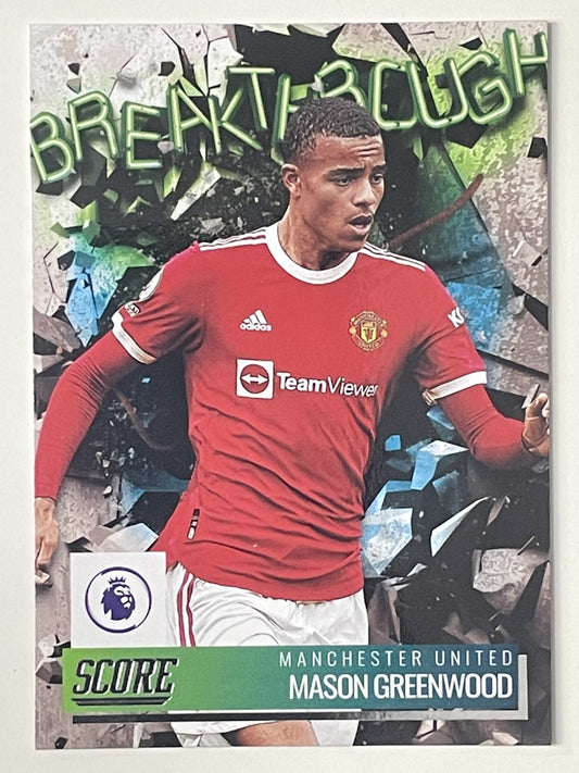 Mason Greenwood Manchester United Breakthrough Panini Premier League Score 2021 2022