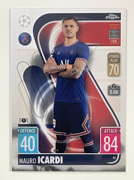 Mauro Icardi PSG Topps Match Attax Chrome 2021 2022 Football Card