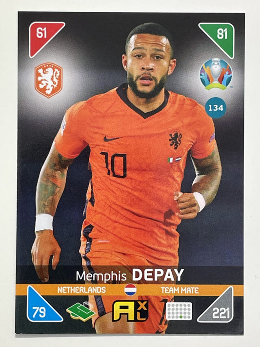 Memphis Depay Team Mates (Netherlands) Football Card – Euro 2020 Adrenalyn XL
