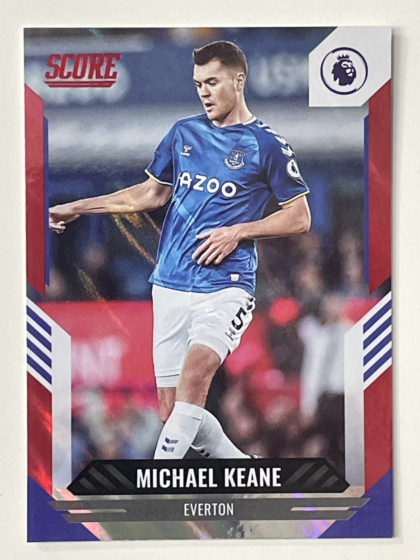 Michael Keane Everton Base Red Lava Parallel Panini Premier League Score 2021 2022