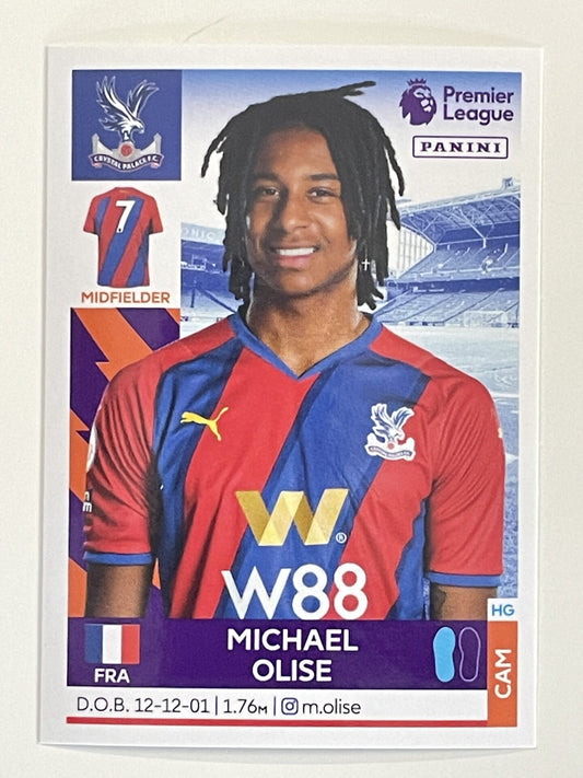 Michael Olise Crystal Palace Panini Premier League 2022 Football Sticker
