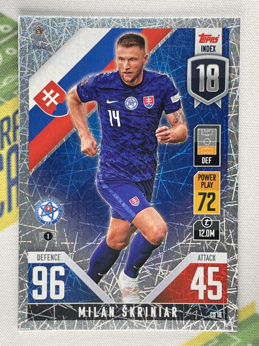 Milan Skriniar Slovakia Topps Match Attax 101 Road to Nations League 2022 Card