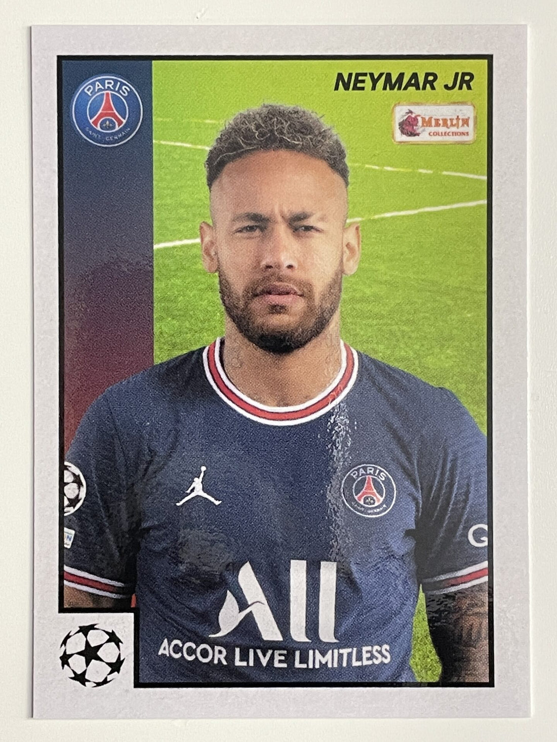007 Neymar Jr PSG Base Topps Merlin Heritage 97 UEFA Champions League ...
