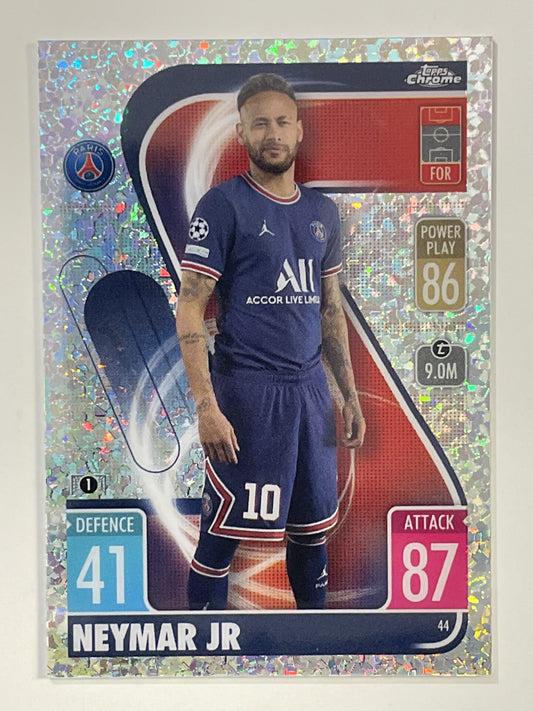 Neymar JR Speckle Refractor Topps Match Attax Chrome 2021 2022