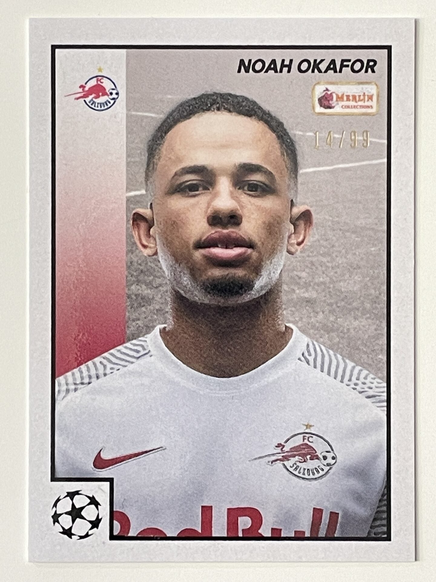 Noah Okafor FC Salzburg Base Parallel 14:99 Topps Merlin Heritage 97 UEFA Champions League Card