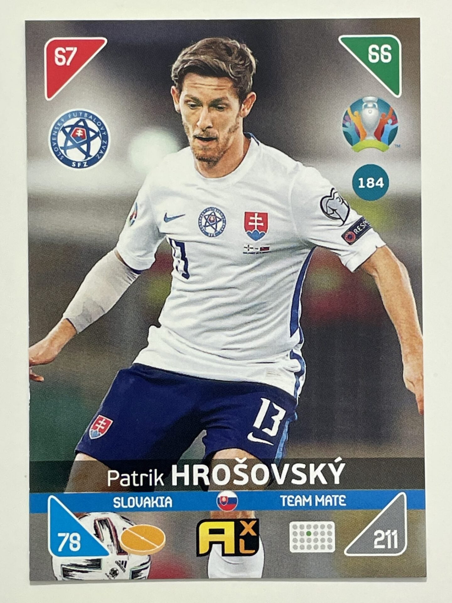 Patrik Hrosovsky Team Mates (Slovakia) Football Card – Euro 2020 Adrenalyn XL