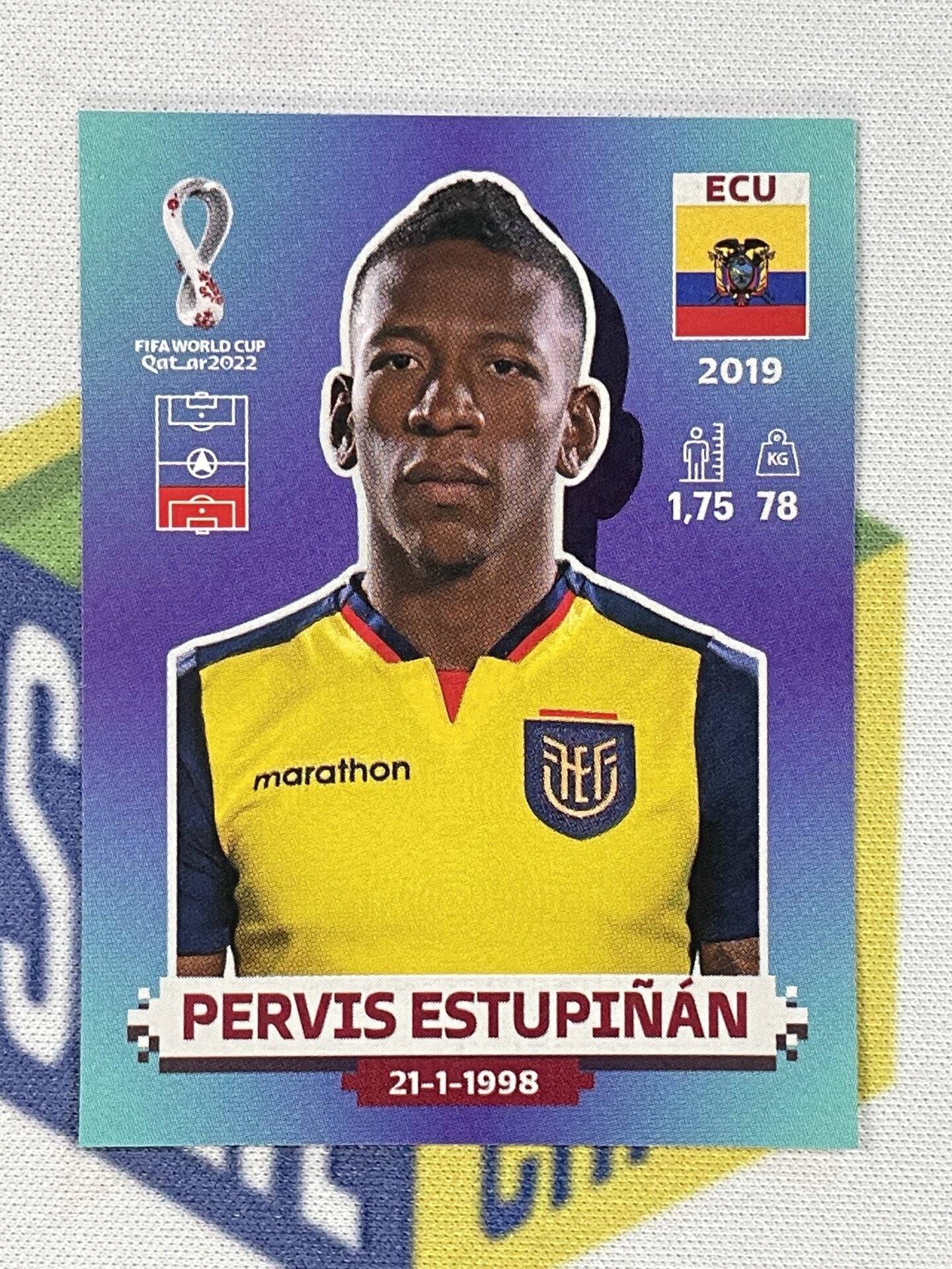 ECU7 Pervis Estupi n Ecuador Panini World Cup 2022 Sticker Solve ecu7-pervis-estupi-n-ecuador-panini-world-cup-2022-sticker-solve