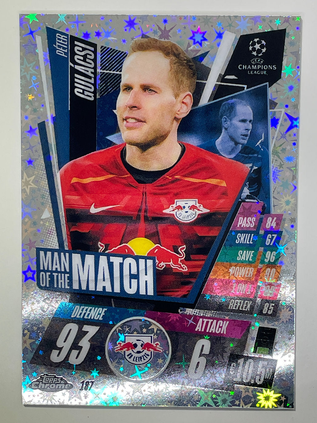 Peter Gulasci Man of the Match Xfractor Topps Chrome Match Attax card Football