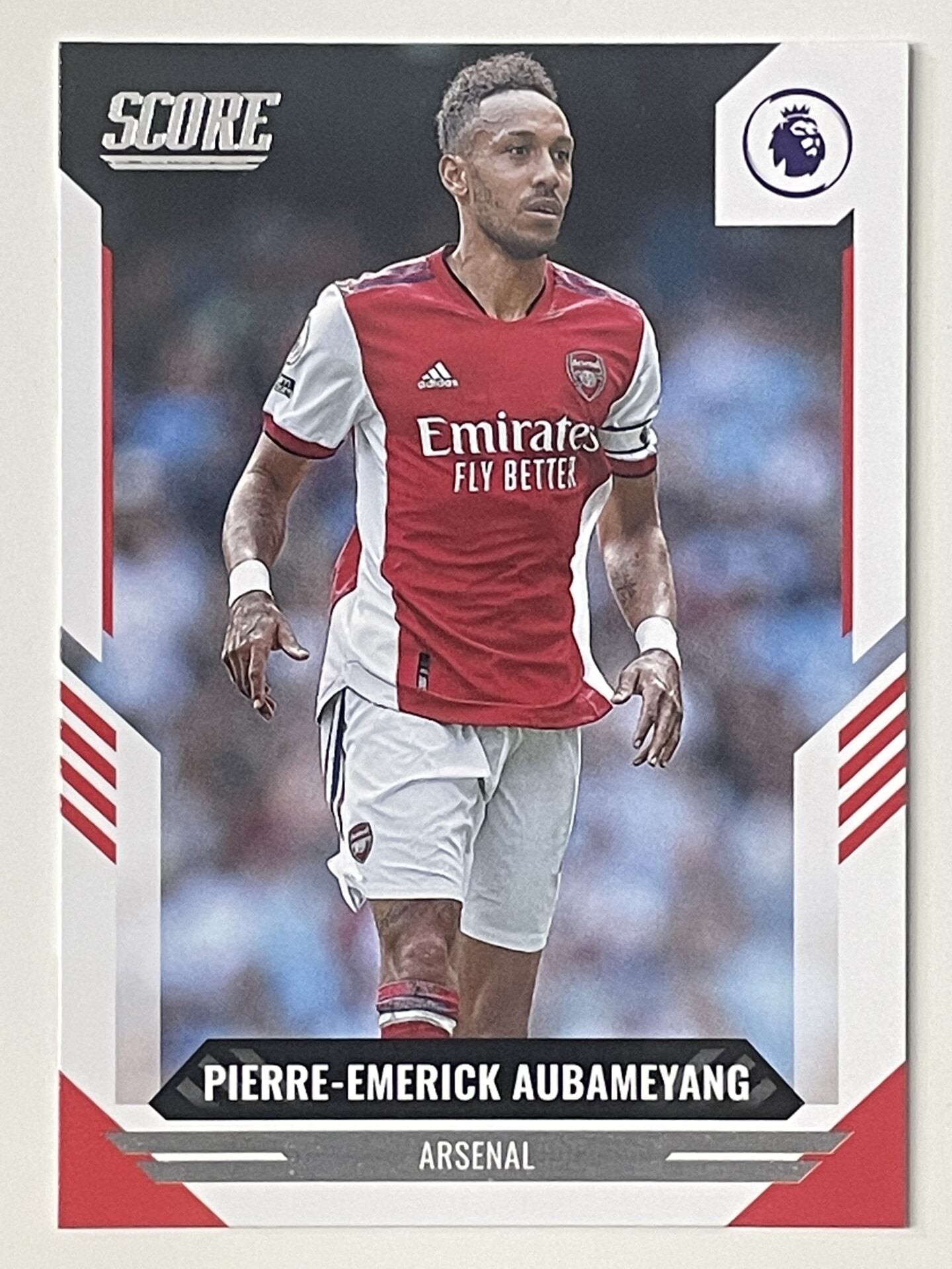 Pierre-Emerick Aubameyang Arsenal Base Panini Premier League Score 2021 2022